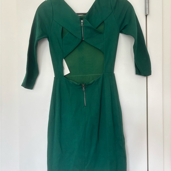 Alice & Olivia Bodycon Hunter Green Dress - Picture 5 of 5